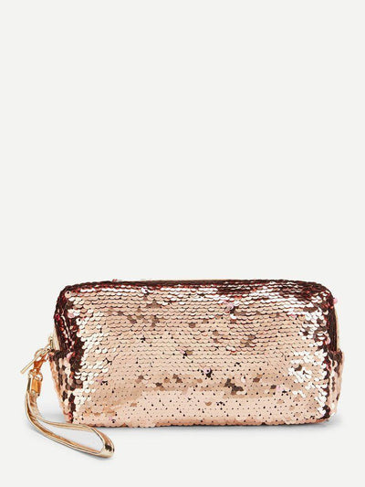 Sequin Makeup Bag With Wristlet-makeup-Des Mess