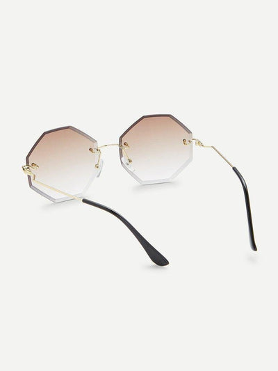 Tinted Lens Rimless Sunglasses-accessories-Des Mess