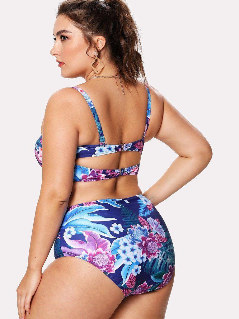 Flower Print Bikini Set-swimwear-Des Mess