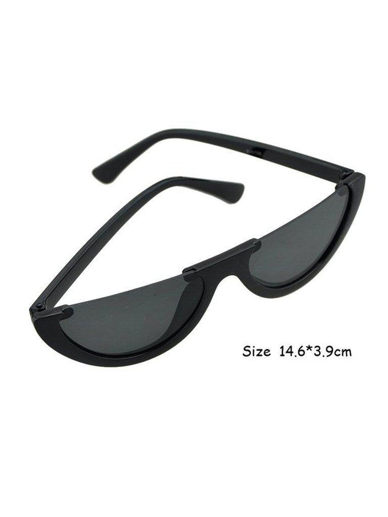 Blackgray Half-Frame Sunglasses-accessories-Des Mess