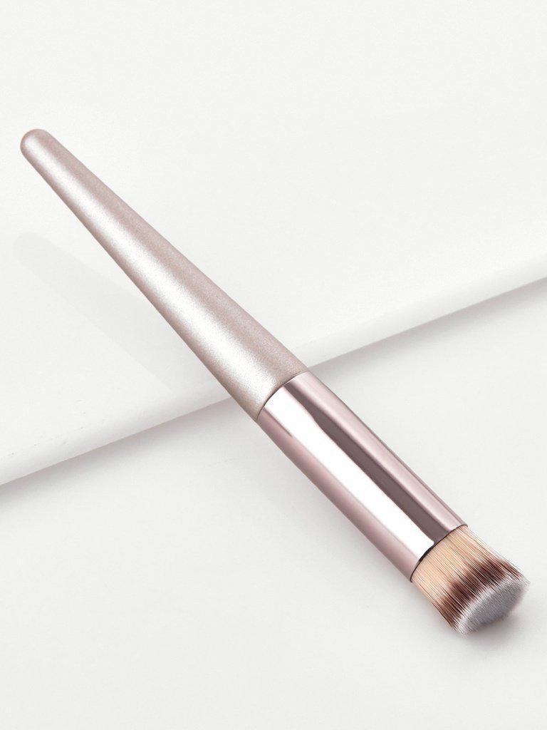 Metallic Handle Makeup Brush-makeup-Des Mess