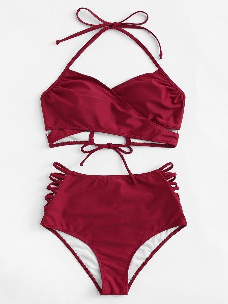 Cross Wrap Strappy Bikini Set--Des Mess