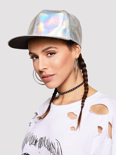 Metallic Snapback Hat--Des Mess