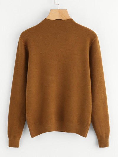 Knotted Detail Jersey Jumper-outerwear-Des Mess