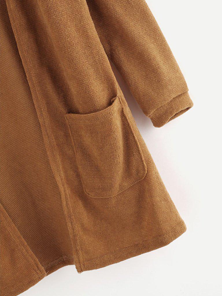 Open Front Cardigan With Pockets-outerwear-Des Mess