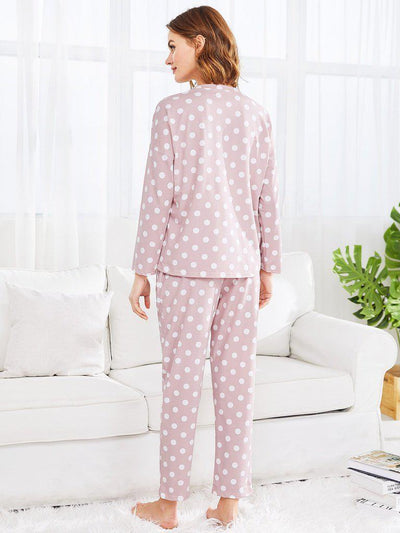 Polka Dot PJ Set-loungewear-Des Mess