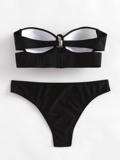 Underwire Bustier Bikini Set-swimwear-Des Mess