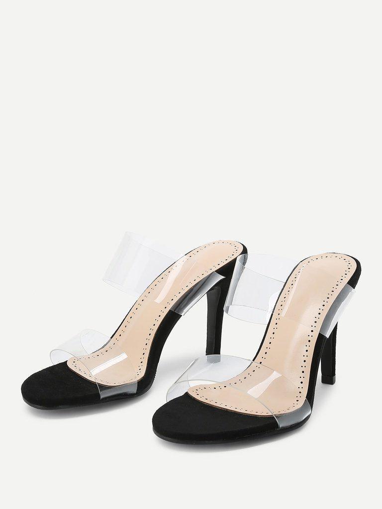 Clear Design Stiletto Heels-shoes-Des Mess