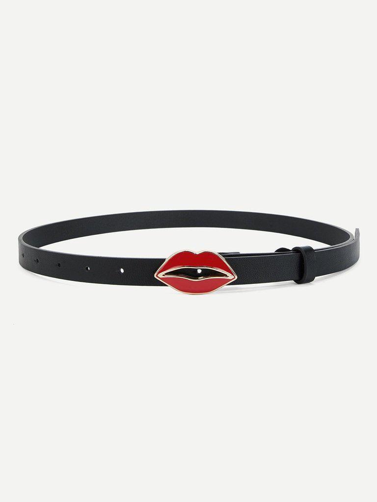 Lip Decorated PU Belt-accessories-Des Mess