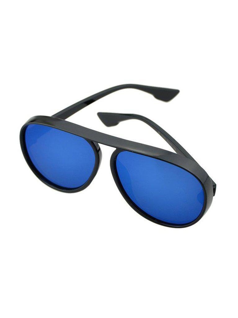 BLue Large Frame Thick Side Sunglasses-accessories-Des Mess