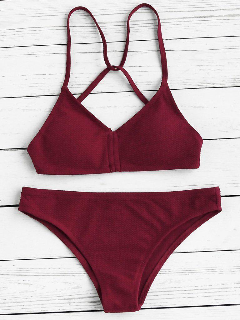 Push Up Strappy Back Bikini Set-swimwear-Des Mess