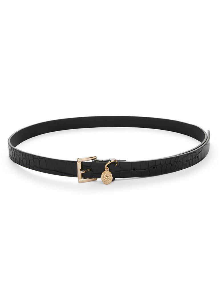 Embossed Crocodile Skinny Belt-accessories-Des Mess