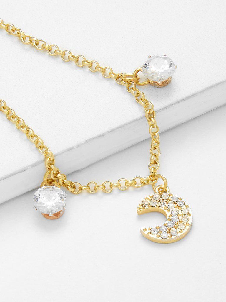 Star & Moon Charm Link Bracelet--Des Mess