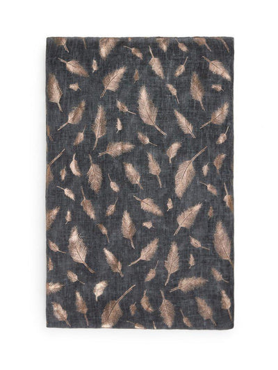 Feather Print Scarf-accessories-Des Mess