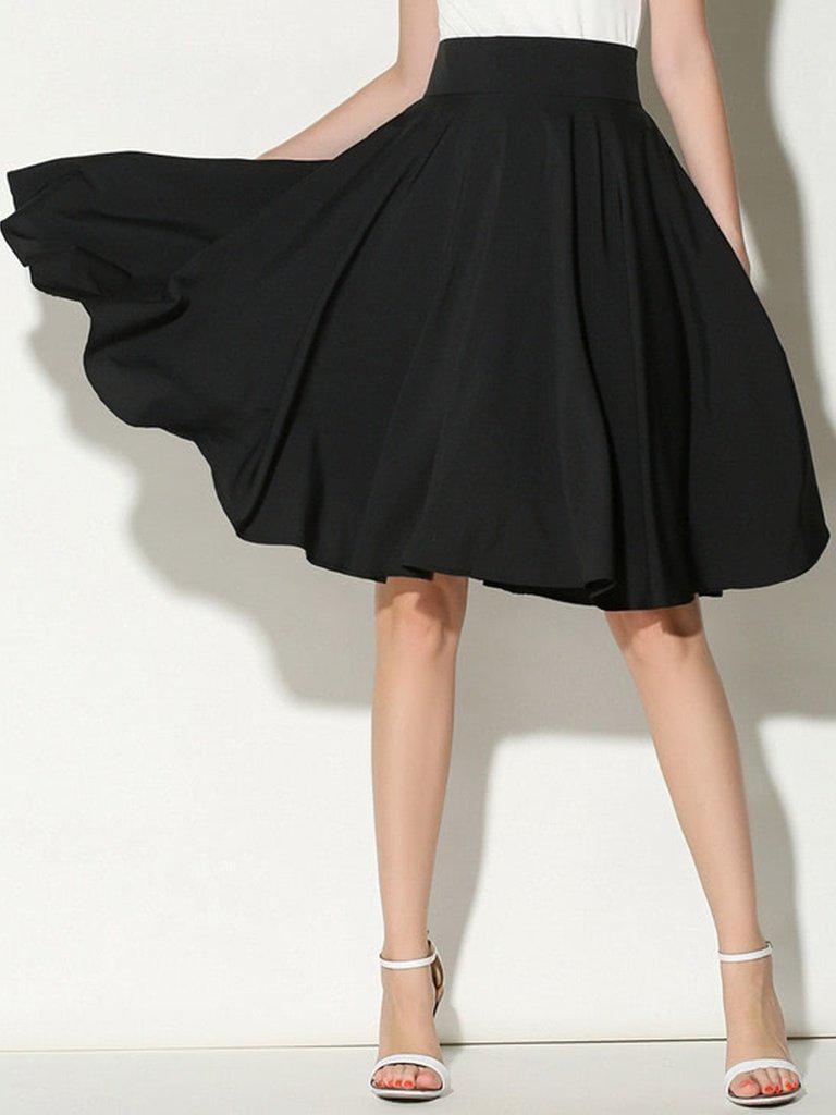 High Waist Pleated Skirt-bottom-Des Mess