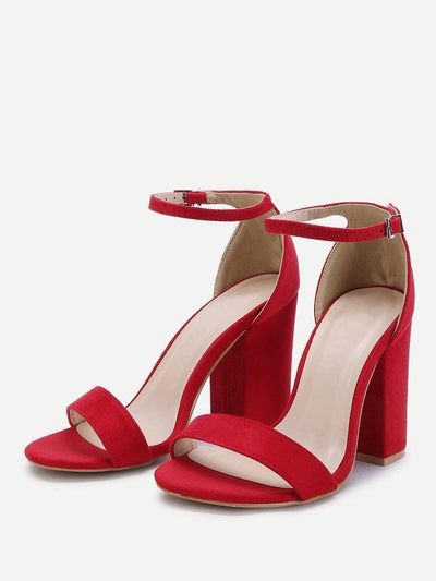 Two Part Ankle Strap Suede Heels-shoes-Des Mess