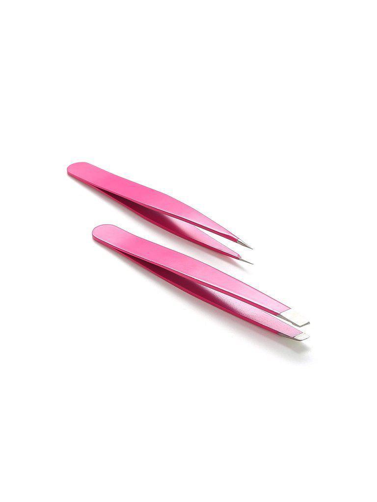 Slant & Tip Eyebrow Tweezers Set 2pcs-makeup-Des Mess