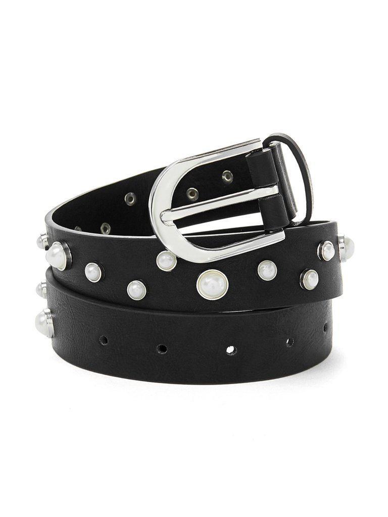 Faux Pearl Decor Belt-accessories-Des Mess