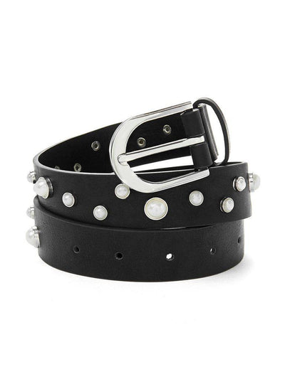 Faux Pearl Decor Belt-accessories-Des Mess