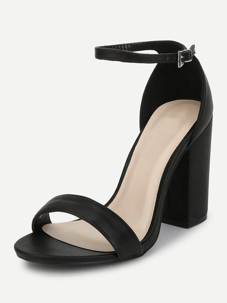 Two Part Ankle Strap Chunky Heels-shoes-Des Mess