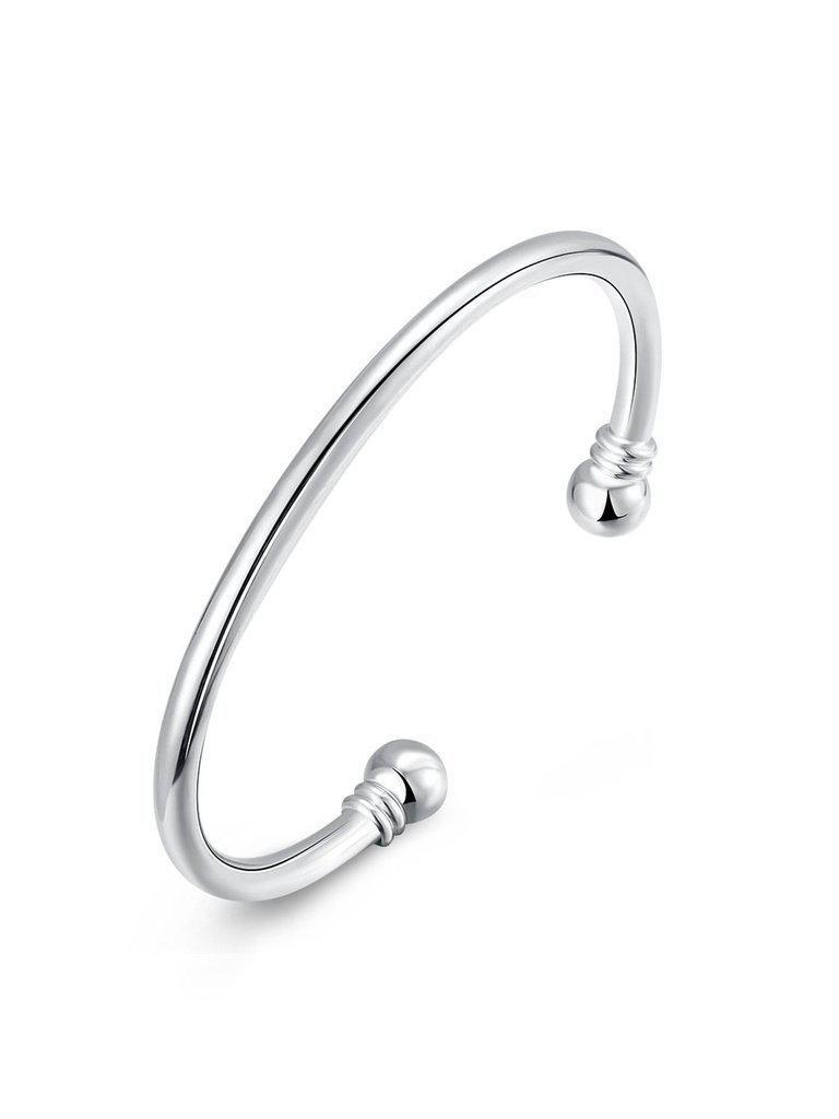 Metal Ball Design Smooth Bangle--Des Mess