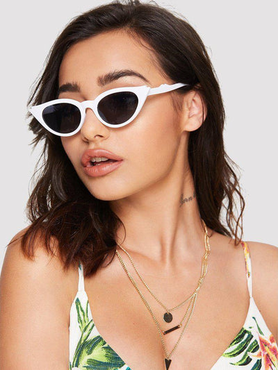 Cat Eye Flat Lens Sunglasses-accessories-Des Mess