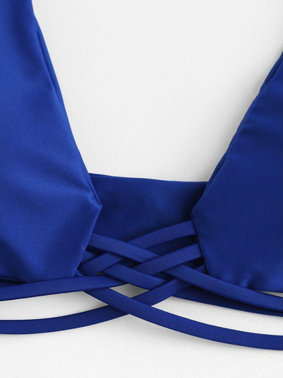 Criss Cross Strappy Bikini Set--Des Mess