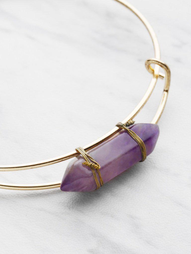 Random Stone Adjustable Bracelet-jewelry-Des Mess
