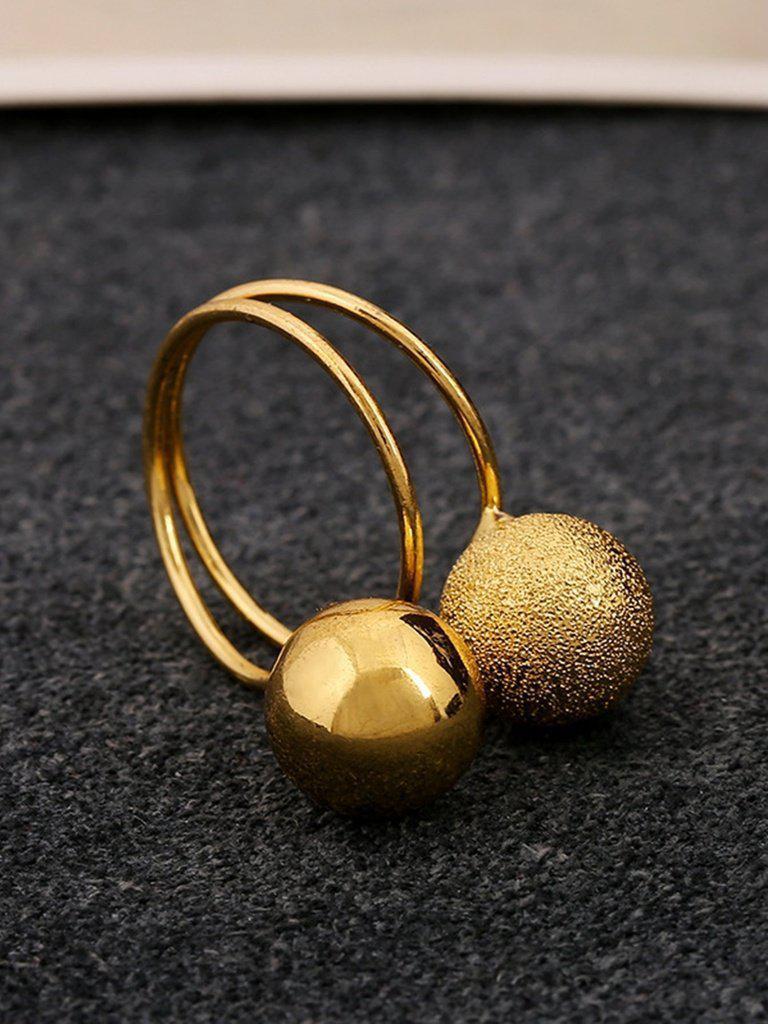Spiral Design Ring With Ball-jewelry-Des Mess