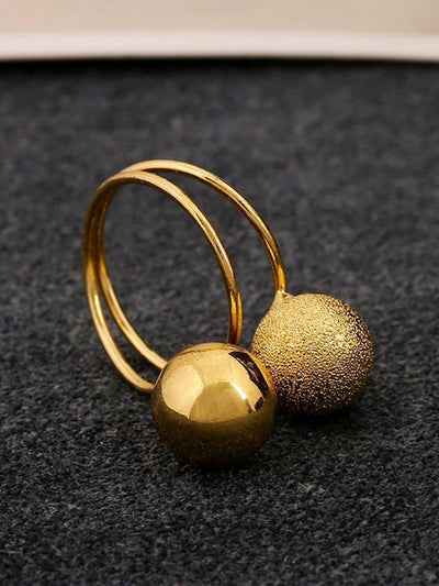 Spiral Design Ring With Ball-jewelry-Des Mess