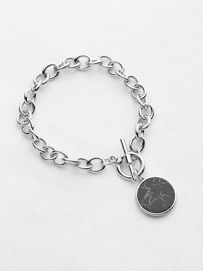 Round Charm Link Bracelet--Des Mess