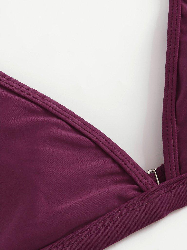 Adjustable Strap Triangle Bikini Set-swimwear-Des Mess
