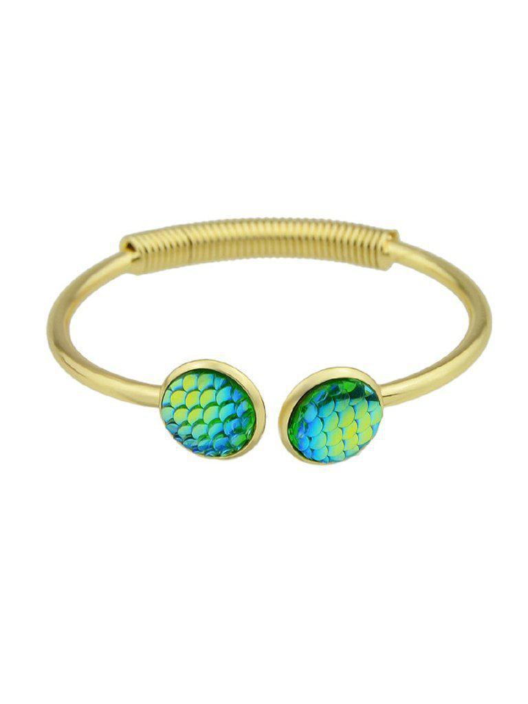 Green Mermaid Scales Love Bracelets--Des Mess