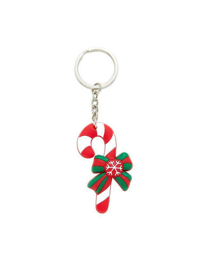 Christmas Snowflake Pattern Color Block Keychain-others-Des Mess