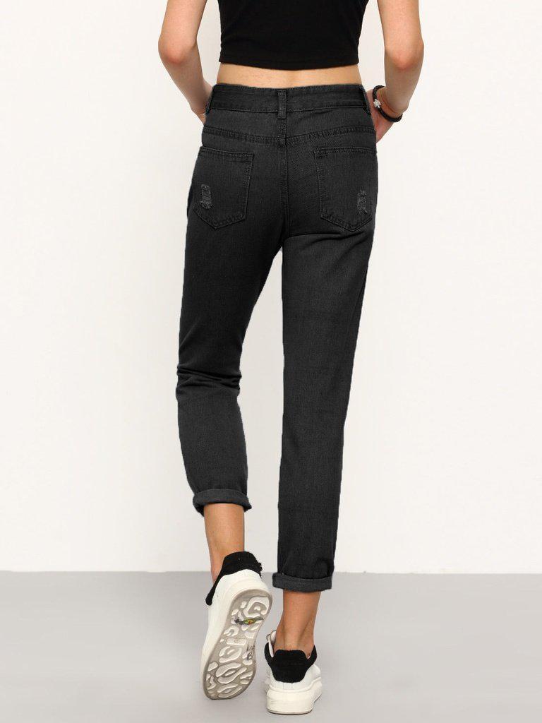 Basic Ripped Jeans-bottom-Des Mess