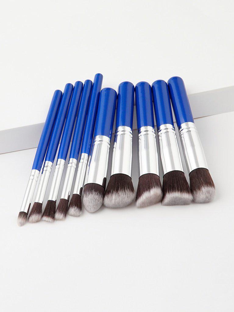Two Tone Handle Makeup Brush Set 10pcs-makeup-Des Mess