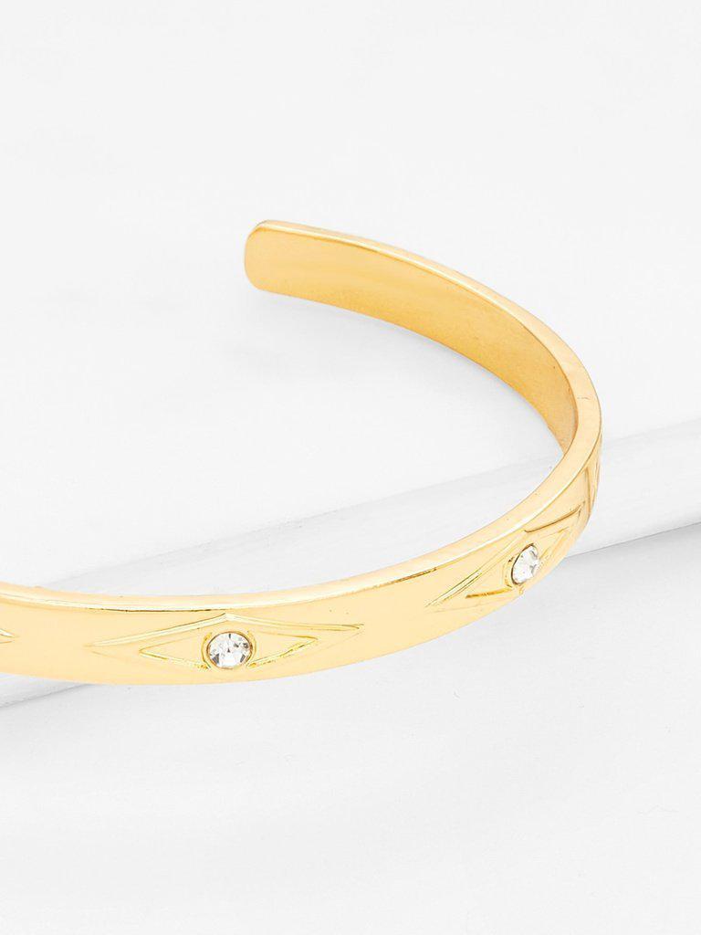 Rhinestone Detail Cuff Bracelet--Des Mess