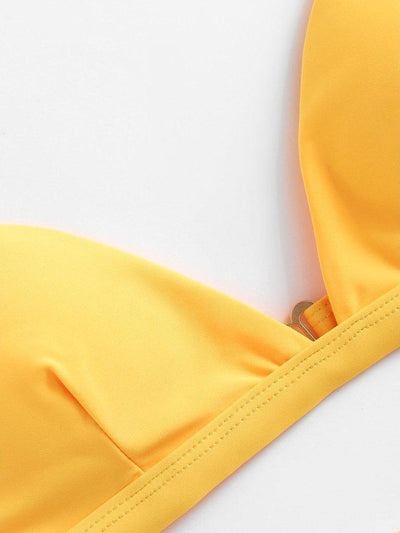 Adjustable Straps Triangle Bikini Set-swimwear-Des Mess