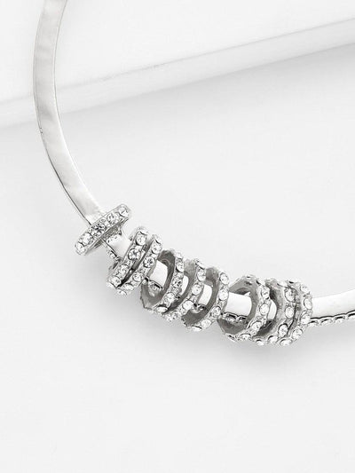 Mini Ring Decorated Cuff Bracelet--Des Mess