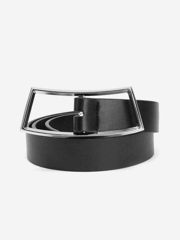 Buckle Design Faux Leather Belt-accessories-Des Mess