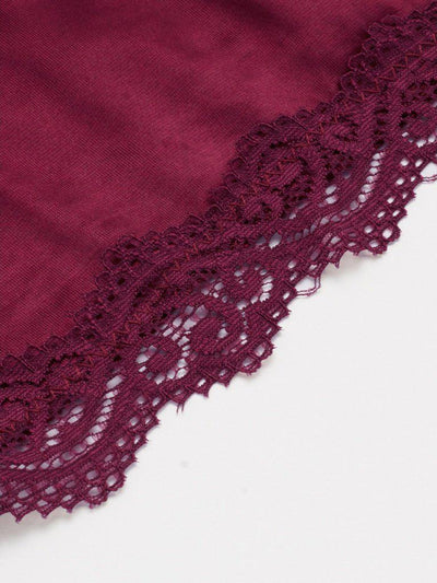 Lace Trim Satin Cami & Shorts PJ Set-loungewear-Des Mess