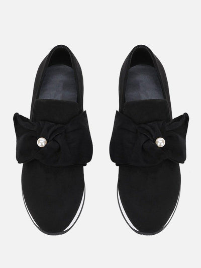Bow Decorated Low Top Sneakers-shoes-Des Mess