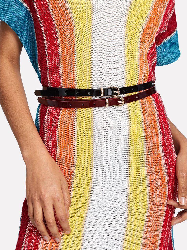 Metal Buckle Skinny Belt 2pcs-accessories-Des Mess