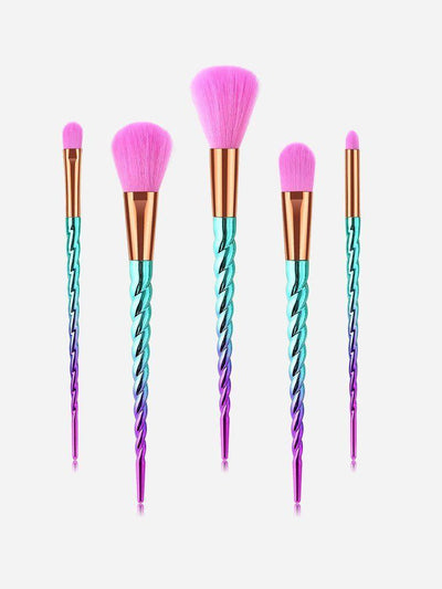 Screw Handle Design Makeup Brush Set 5Pcs-makeup-Des Mess