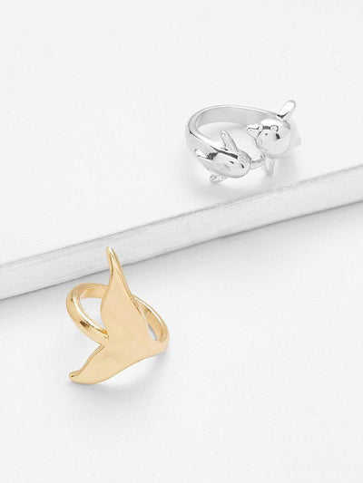 Animal Design Rings Set 2pcs-jewelry-Des Mess