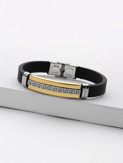 Color Block Stainless Steel Bracelet--Des Mess
