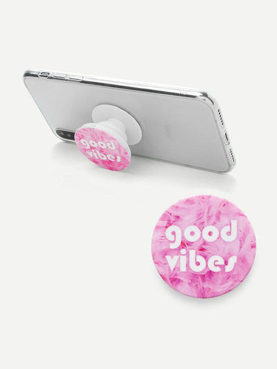 Slogan Print Gasbag Phone Holder-others-Des Mess