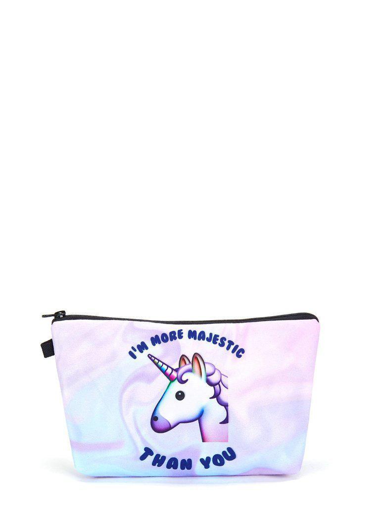 Slogan & Animal Print Makeup Bag-makeup-Des Mess