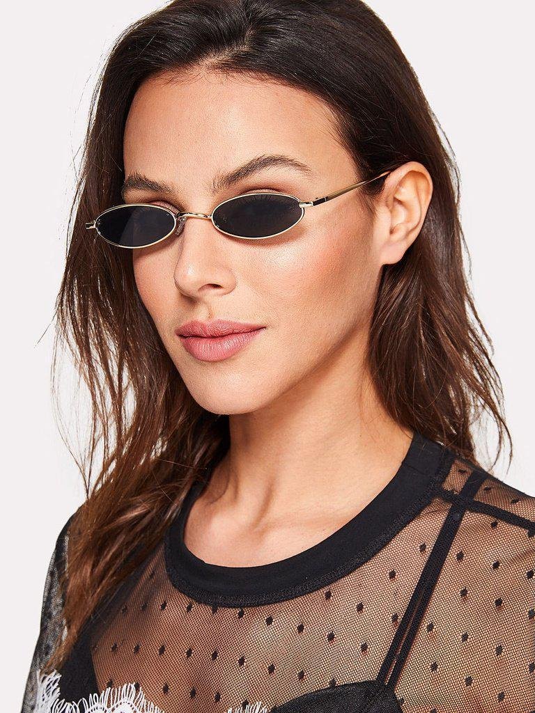 Metal Frame Flat Lens Sunglasses-accessories-Des Mess