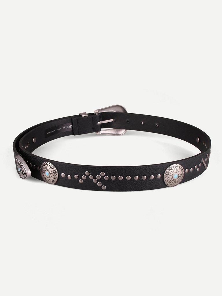 Eyelet Detail Western Belt-accessories-Des Mess
